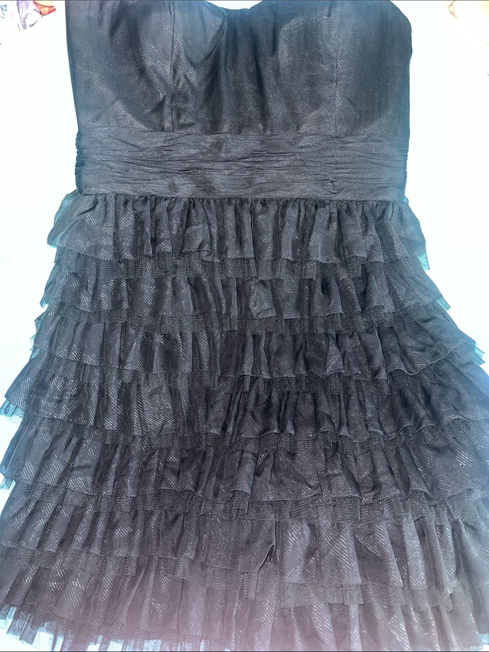 Black Ruffled Party Dress for women